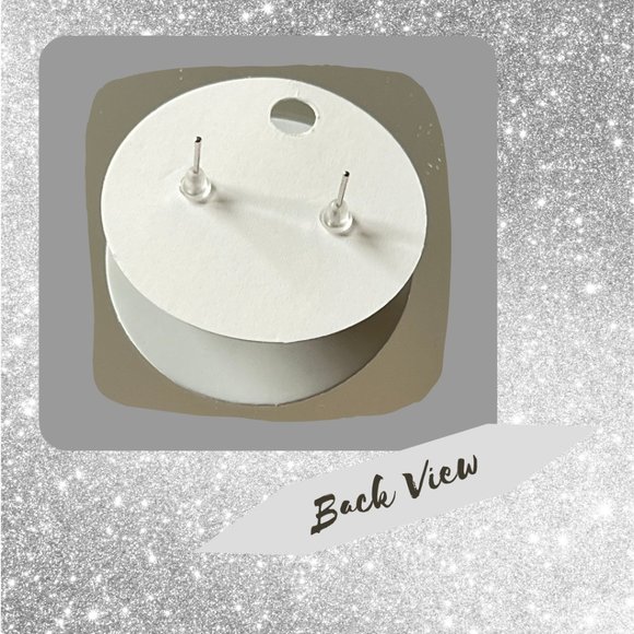 4/$20 Fun Silver Faux Diamond Stud Earrings  ~ NEW - Picture 2 of 2
